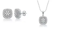 Diamond Blossom 2 CT. T.W. Natural White Diamond Sterling Silver 2-pc. Jewelry Set