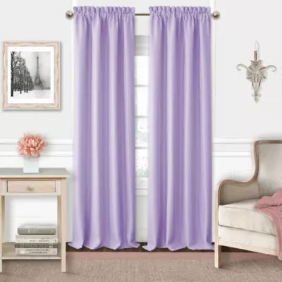 Elrene Home Fashions Adaline Faux-Silk Rod Pocket Light-Filtering Single Curtain Panels