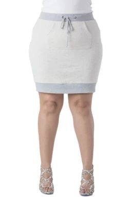 Poetic Justice French Terry Knit Skirt - Plus