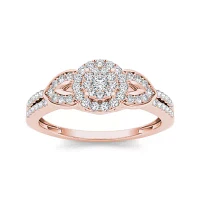 CT.T.W. Natural Diamond 10K Rose Gold Engagement Ring