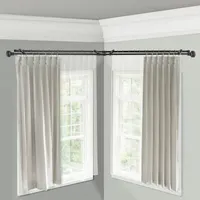 Rod Desyne Ornament Corner Window Double Curtain