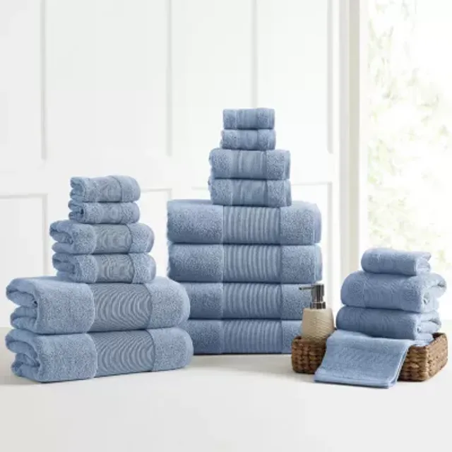 IZOD 6-pc. Solid Gray Bath Towel Set, Color: Gray - JCPenney