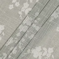 Fieldcrest Arden Tossed Bouquet Cotton Sheer Rod Pocket Single Curtain Panel