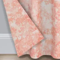 Fieldcrest Arden Speckle Print Cotton Sheer Rod Pocket Single Curtain Panel