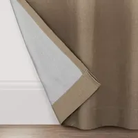 Fieldcrest Devin Flippable Ombre Cotton Chambray Rod Pocket Energy Saving 100% Blackout Single Curtain Panels