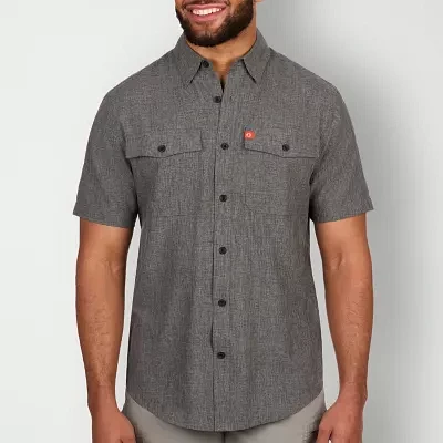 American Outdoorsman Mens Short Sleeve Button-Down Shirt