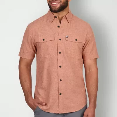 American Outdoorsman Mens Short Sleeve Button-Down Shirt