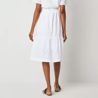 St. John's Bay Womens Mid Rise A-Line Skirt-Tall