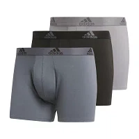 adidas Stretch Cotton Mens 3 Pack Trunks