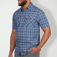 American Outdoorsman Mens Short Sleeve Button-Down Shirt