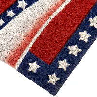 Northlight Red Americana Coir Outdoor Indoor Rectangular Doormats