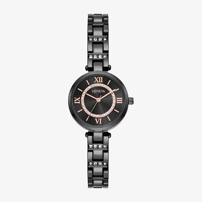 Geneva Womens Crystal Accent Gray Bracelet Watch Fmdjm301