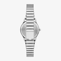 Geneva Womens Crystal Accent Silver Tone Stainless Steel Bracelet Watch Fmdjm302