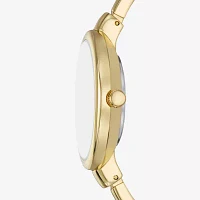 Geneva Womens Crystal Accent Gold Tone Bangle Watch Fmdjm304