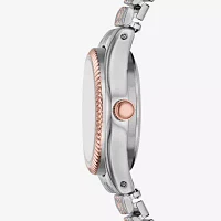 Womens Diamond Accent Silver Tone Stainless Steel Expansion Watch Fmdjo319