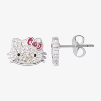 2-pc. Crystal Pure Silver Over Brass Hello Kitty Jewelry Set