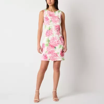 Alyx Womens Sleeveless Floral Sheath Dress