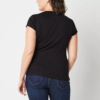 Liz Claiborne Womens Tall V Neck Short Sleeve T-Shirt