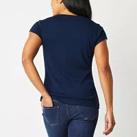 Liz Claiborne Womens Tall V Neck Short Sleeve T-Shirt