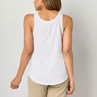 St. John's Bay Womens Tall Scoop Neck Sleeveless Tank Top