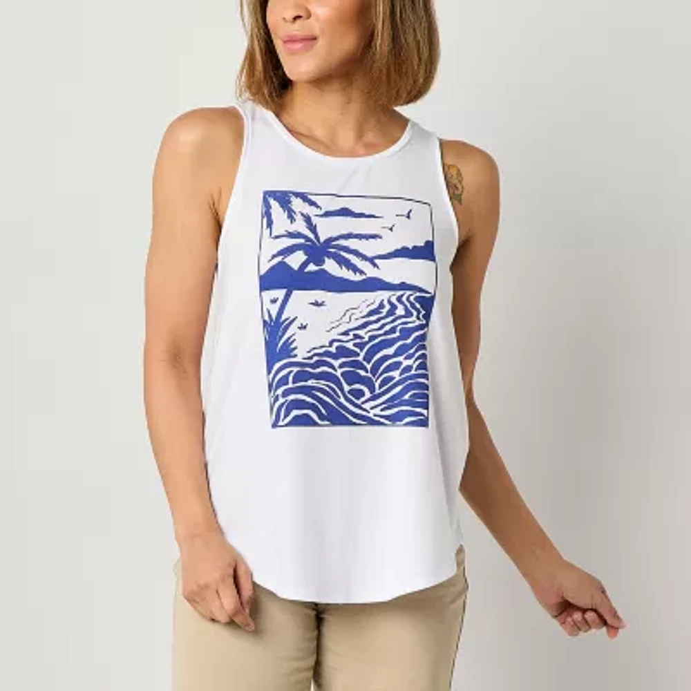 St. John's Bay Womens Tall Scoop Neck Sleeveless Tank Top