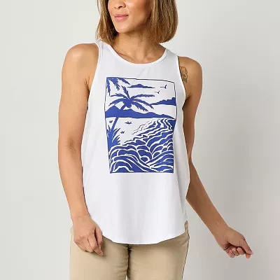St. John's Bay Womens Tall Scoop Neck Sleeveless Tank Top