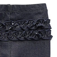 Okie Dokie Baby Girls Full Length Ruffle Back Leggings