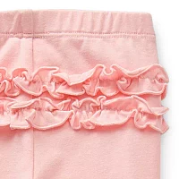 Okie Dokie Baby Girls Full Length Ruffle Back Leggings