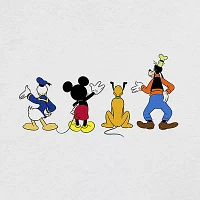 4 Friends Mens Crew Neck Short Sleeve Regular Fit Mickey Mouse Minnie Graphic T-Shirt