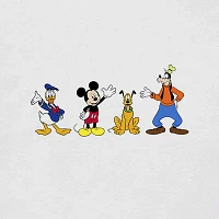 4 Friends Mens Crew Neck Short Sleeve Regular Fit Mickey Mouse Minnie Graphic T-Shirt