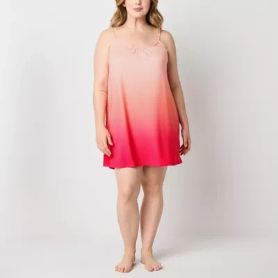 Ambrielle Womens Plus Sleeveless Chemise