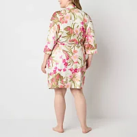 Ambrielle Womens Plus Long Sleeve Length Robe