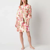 Ambrielle Womens Long Sleeve Length Robe