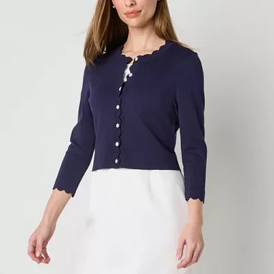Perceptions Womens 3/4 Sleeve Shrug
