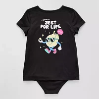 Thereabouts Little & Big Girls Adaptive Short Sleeve Bodysuit