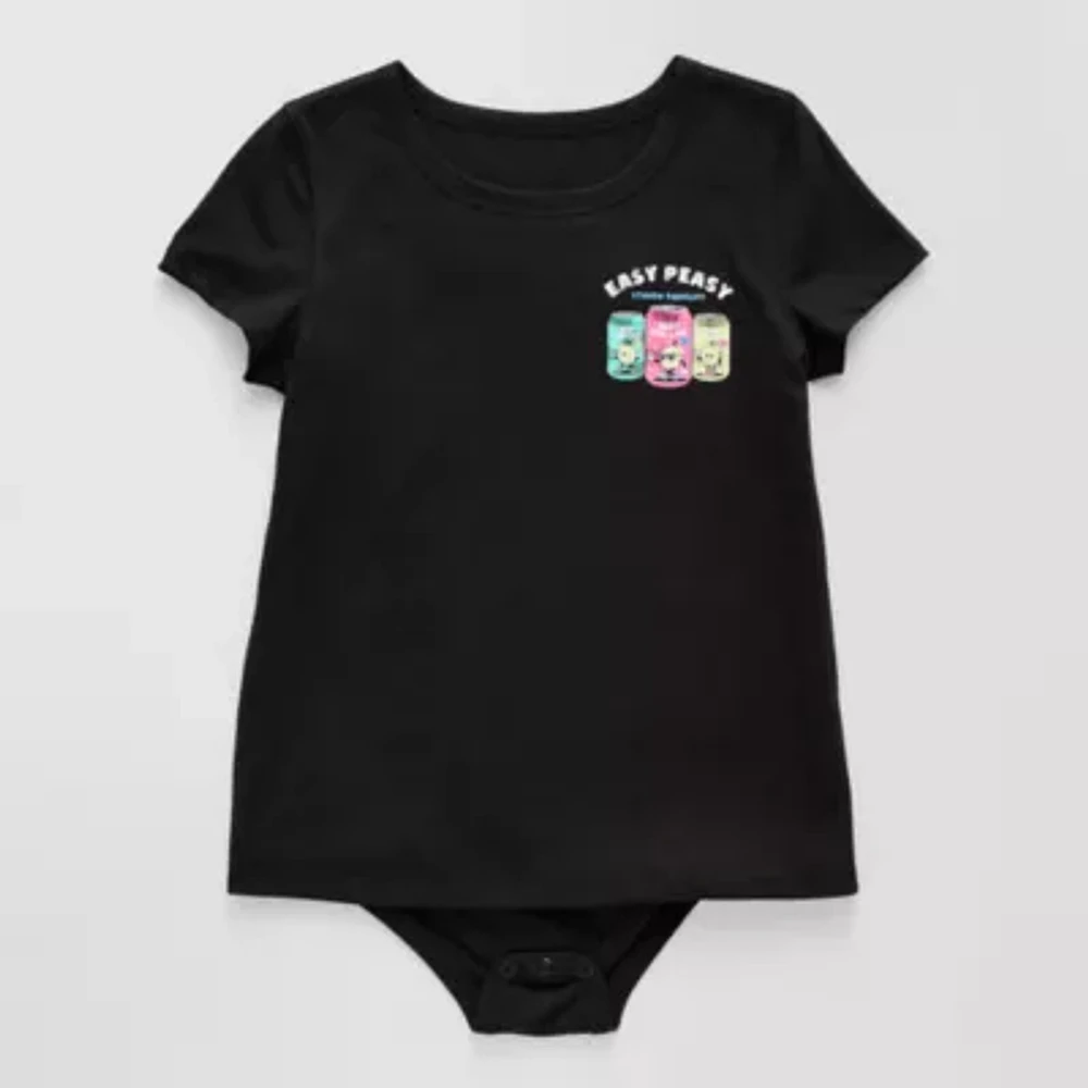 Thereabouts Little & Big Girls Adaptive Short Sleeve Bodysuit