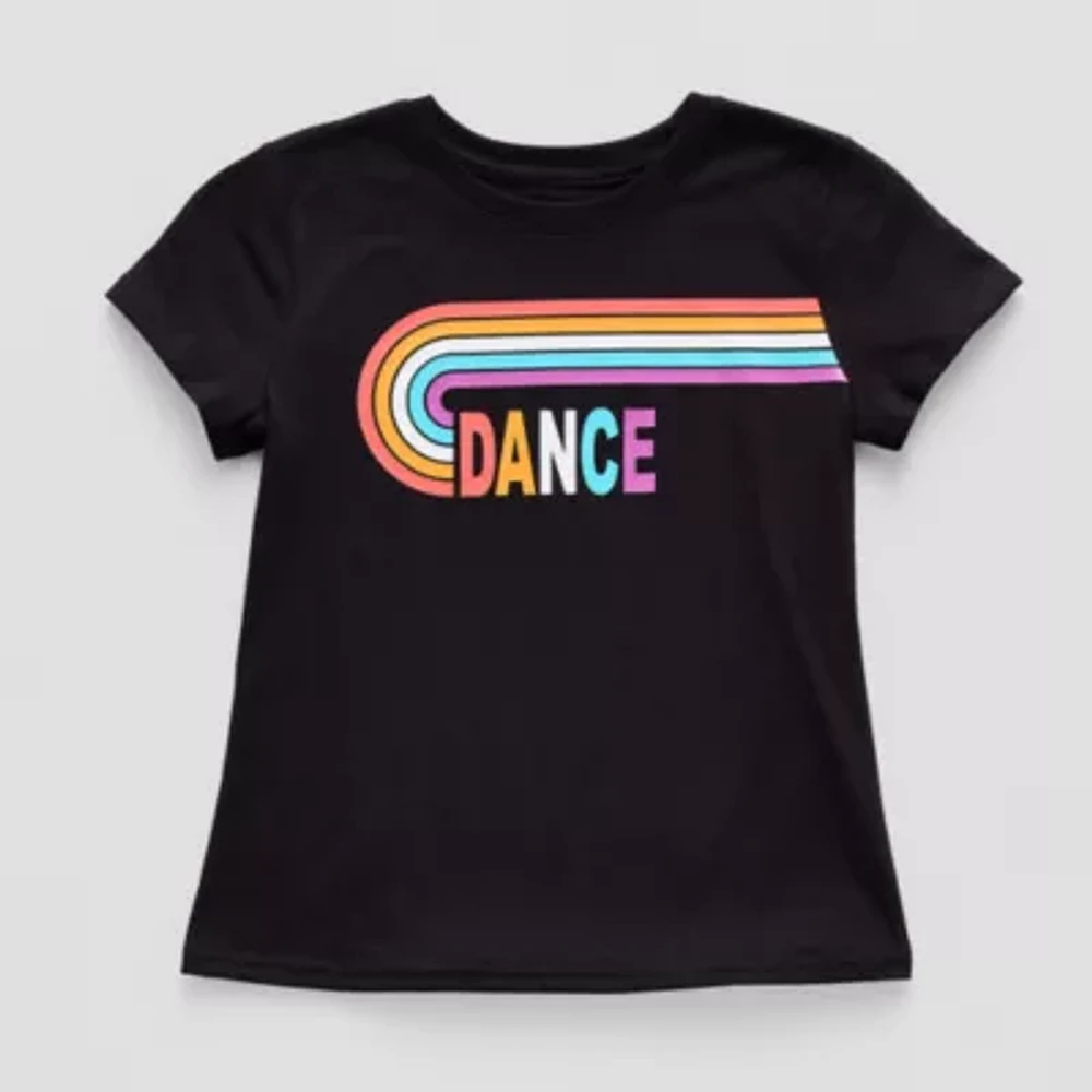 Xersion Little & Big Girls Crew Neck Short Sleeve Graphic T-Shirt