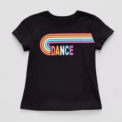 Xersion Little & Big Girls Crew Neck Short Sleeve Graphic T-Shirt