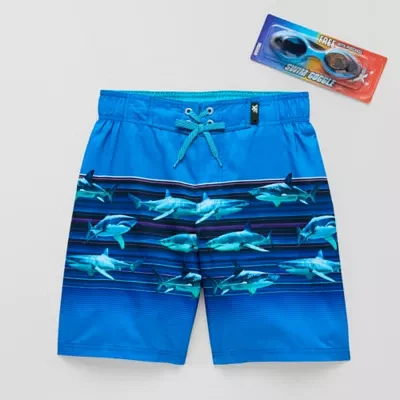 ZeroXposur Little & Big Boys Shark Board Shorts