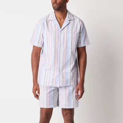 Stafford Mens Short Sleeve 2-pc. Shorts Pajama Set