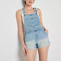 Arizona Sleeveless Womens Shortalls-Juniors