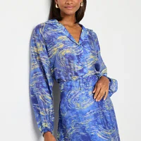 Worthington Womens Long Sleeve Blouse