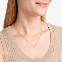 Sparkle Allure Womens White Diamond Accent Pure Silver Over Bronze Pendant Necklaces