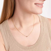 Sparkle Allure Womens White Diamond Accent Pure Silver Over Bronze Oval Pendant Necklaces