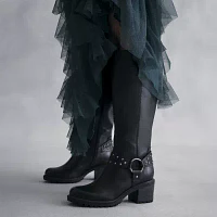 Frye and Co. Womens Adriane Stacked Heel Riding Boots