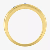 Gemstone 14K Gold Over Silver Sterling Band
