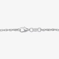 Mens White Cubic Zirconia Sterling Silver Cross Pendant Necklace