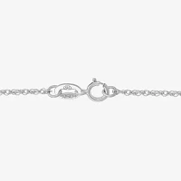 Womens Sterling Silver Heart Locket Necklace