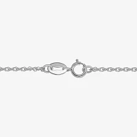 Womens Sterling Silver Oval Locket Necklace