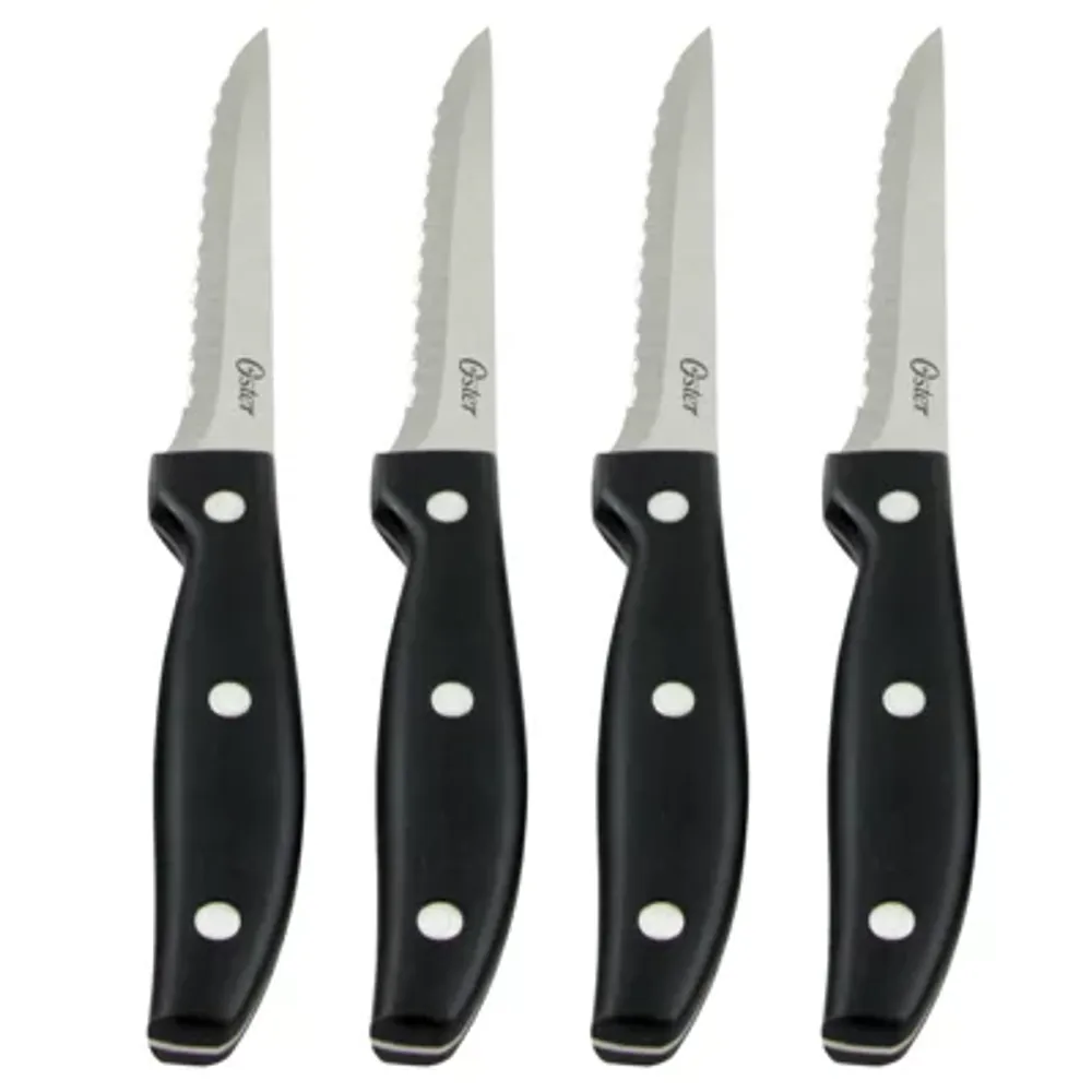 Oster Granger 4 Pack 4.5 inch Steak Knife Set in Black